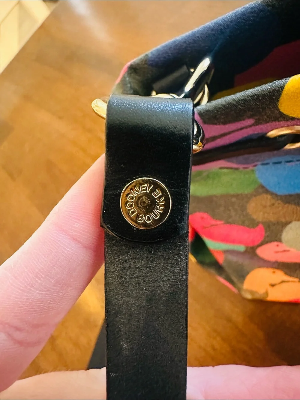 VTG Dooney & Bourke Wonder Ducks Satchel Bag- Rare Y2K Rainbow